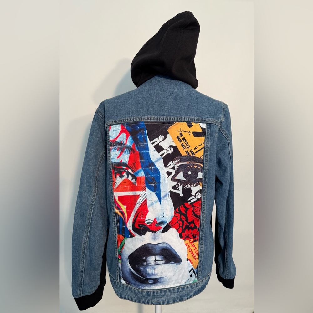 Fashion Nova Unisex Zip-Up Jean Jacket - Small